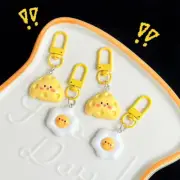 Cute Poached Egg Cheese Pendant Funny Keychain Children's Toy Promotional Gif CR