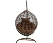 Hanging Egg Chair Cushion Outdoor Cushion Replacement For Hanging Egg Chair Swing-Coffee