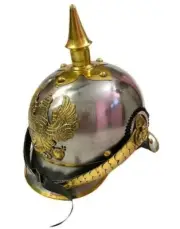 Halloween German Armor Steel & Brass Helmet Medieval Knight Pickelhaube German
