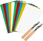 10 Pieces Transfer Paper with Embossing Stylus, Needle Point Tracing Wheel, 9...