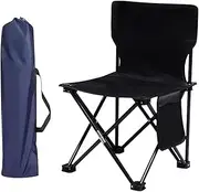 Camping Stool Camping Stool Portable Chair Folding Seat Fishing Camping Picnic BBQ Garden Hiking Stool Outdoor Folding Chair Barbecue Travel Accessories(Black)