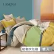 【LAMINA】雙人 卡司印象-綠 純棉四件式兩用被套床包組