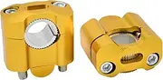 Handlebar Riser Handlebar Clamp Bar Risers Mount Clamp Adaptor 22 28mm Universal Handlebar risers kit(Yellow)