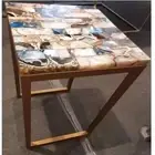 Natural Mix Agate Coffee Table Top, Semi Precious Console Table Patio Decor