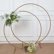 4 ft GOLD Balloon Circle Metal Frame Wedding Arch BACKDROP STAND Party Events