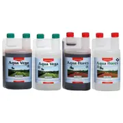 Canna Aqua Nutrient Set - Vega A/B + Flores A/B - 4 Piece Set