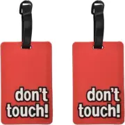 Luggage Tag Humor 'Don't Touch' - 2 Pack (Red 2)