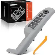 A-Premium Power Window Switch Compatible with Hyundai Sonata 2006-2007 2008, Gray, Front Driver Side