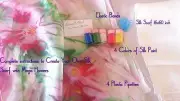 Craft kit for silk painting. all for creat your own unique large silk scarf.
