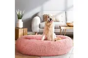 i.Pet Pet Bed Dog Cat 110cm Calming Extra Large Soft Plush Pink