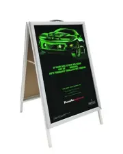 21.7X35.2X24" A-Frame Sidewalk Sign Menu Board Restaurant 2-Sided Graphic Poster
