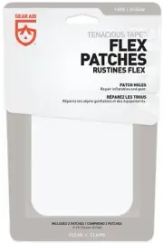 GEAR AID 2-Piece Tenacious Tape Flex Patches, 3" x 5" - Clear
