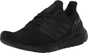 [adidas] Womens Ultraboost 20, Black/Black/Solar Red, 10.5