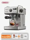HiBREW Programmable Vintage Espresso Machine Brushed Stainless Steel 1.8L Tank