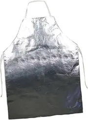 harayaa Protective Coverall Aluminium Foil Suit Anti Thermal Radiation Suit Fireproof Uniform, Short Apron