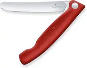 Swiss Classic Folding Vegetable Knife, Straight Cut, Red, Blister Pack