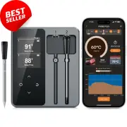 Bluetooth Meat Thermometer Dual Probes 330FT Wireless for BBQ Grill Oven