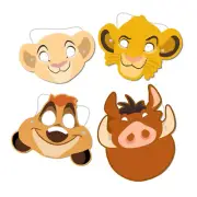 THE LION KING Paper Masks Pack of 8 Birthday Party Supplies Simba