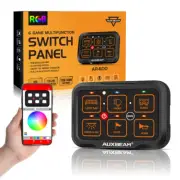 AUXBEAM 6 Gang RGB Switch Panel On-Off LED Car Switch Panel Circuit Control 12V (for: Subaru)
