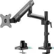 Premium Aluminum Full Motion Single Monitor Desk Mount Stand with Lift Engine Ar