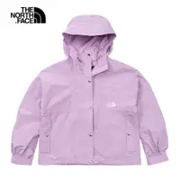 在飛比找PChome24h購物優惠-The North Face北面女款紫色防水透氣寬鬆連帽衝鋒