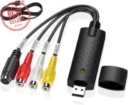 USB Video Capture Card 720P, RCA/AV to USB Converter for VHS VCR TV DVD