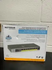 NEW NETGEAR GS108 8-Port Gigabit Ethernet PoE Unmanaged Switch
