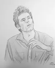 SEINFELD PENCIL DRAWING 11X14 MICHAEL RICHARDS/COSMO KRAMER PORTRAIT SKETCH