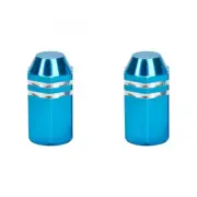 Trik Topz Valve Caps Finned Blue SV Intended For Use With Schrader Valves