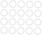 SOLUSTRE 50pcs Washer Sealing Rings Garden Washer Rings Seal Assortment Rings Sealing Washer Plumbing Rings Silicone Flat Gaskets White
