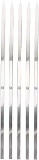 BEBEMOKO 5Pcs Rust Barbecue Skewers for Grilling Durable Meat Skewers with Comfortable Grip for Outdoor Camping and BBQ Activities