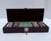 Sealed Poker Chip Set. Chips, Dice, Cards All Brand New In Black Carrying Case