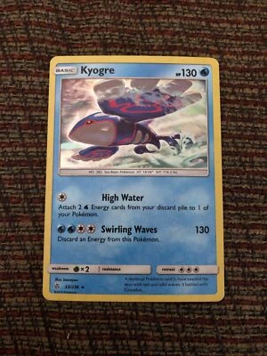 Kyogre - 53/236 - Shattered Holo Rare Near Mint Pokemon H8Y