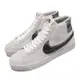 Nike 休閒鞋 SB Zoom Blazer Mid 男鞋 經典款 仿舊麂皮 氣墊避震 滑板 灰 黑 白 DA1839-002