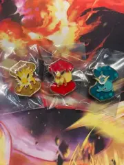 Pokemon Official Jolteon Flareon Vaporeon Eevee Vmax Premium Box Pin