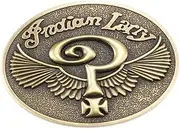 [CL&J BB] Indian Larry Belt Buckle Western Cowboy Cowgirl Native American Motorcyclist (INLY1), Brown