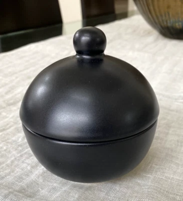 Jars France Tourron Sugar Bowl with Lid - Matte Black