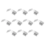 Fold Over Crimp Cord Ends, 4mm End Cap Clasps for DIY (100Pcs, Silver White)