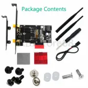 NGFF M.2 key A to PCI-e X1 Adapter With Heatsink for Intel 7265/8260/8265/9260