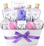 Gifts Baskets for Women, Christmas Bath Sets for Women Gift, 12Pcs Lavender Spa Kit Includes Bath Bomb, Body Lotion, Body Wash, Spa Basket for Men, Gifts for Birthday Christmas