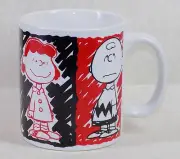Rare Benjamin & Medwin Peanuts Characters Lucy Linus Charlie Sally Red Black Mug