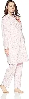 [Rosemadame] ローズマダム 7249 Rose Madame Maternity Naruai Collaboration Pajamas [Teddy Rose] Long Sleeve Open Front with Breastfeeding Opening Maternity 90cm Length 100% Cotton B-Pink Maternity M-L