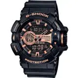 在飛比找遠傳friDay購物優惠-CASIO G-SHOCK 街頭搖滾金屬風多層次雙顯運動錶(