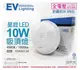 EVERLIGHT億光 LED 星庭 10W 4000K 自然光 全電壓 IP65 戶外吸頂燈 _ EV430134