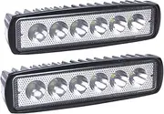 BYBDQKTVEH Car Led Light Bar Offroad Spotlight 6 LED Working Lights 18W Led Light Beams for Truck SUV Waterproof Auto Night Lighting Work Light(2Pcs)