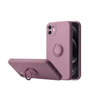 ZUSLAB iPhone 11 Pro Max Case Silicone Stand Magnetic Finger Ring Kickstand Bumper Pro Maxtective Cover for Apple - Light Plum