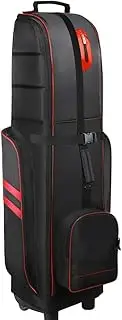 PP-Kic Golf Bag Travel Cover, Polyester Soft Bag Golf Travel Cover, Fabric Hard Bottom, Golf Transport Bag with Wheels, Foldable and Thickened Vertical Bag Aviation Bag