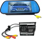 Commercial Van Dual Twin Commercial Reversing Reverse Rear View Camera Black (with 7" Universal Mirror Monitor)