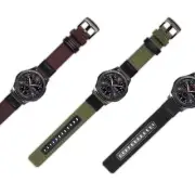 Nylon and Leather Watch Straps Compatible with Garmin Forerunner 645