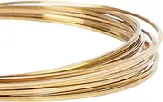 BENECREAT 15 Gauge 16.4 Feet Square Copper Wire Half Hard Gold Brass Wire for Jewelry Beading Craft Work